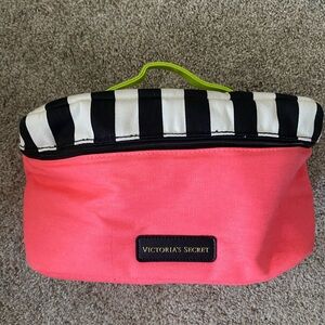 Victoria's Secret Pink and Black Striped Bag